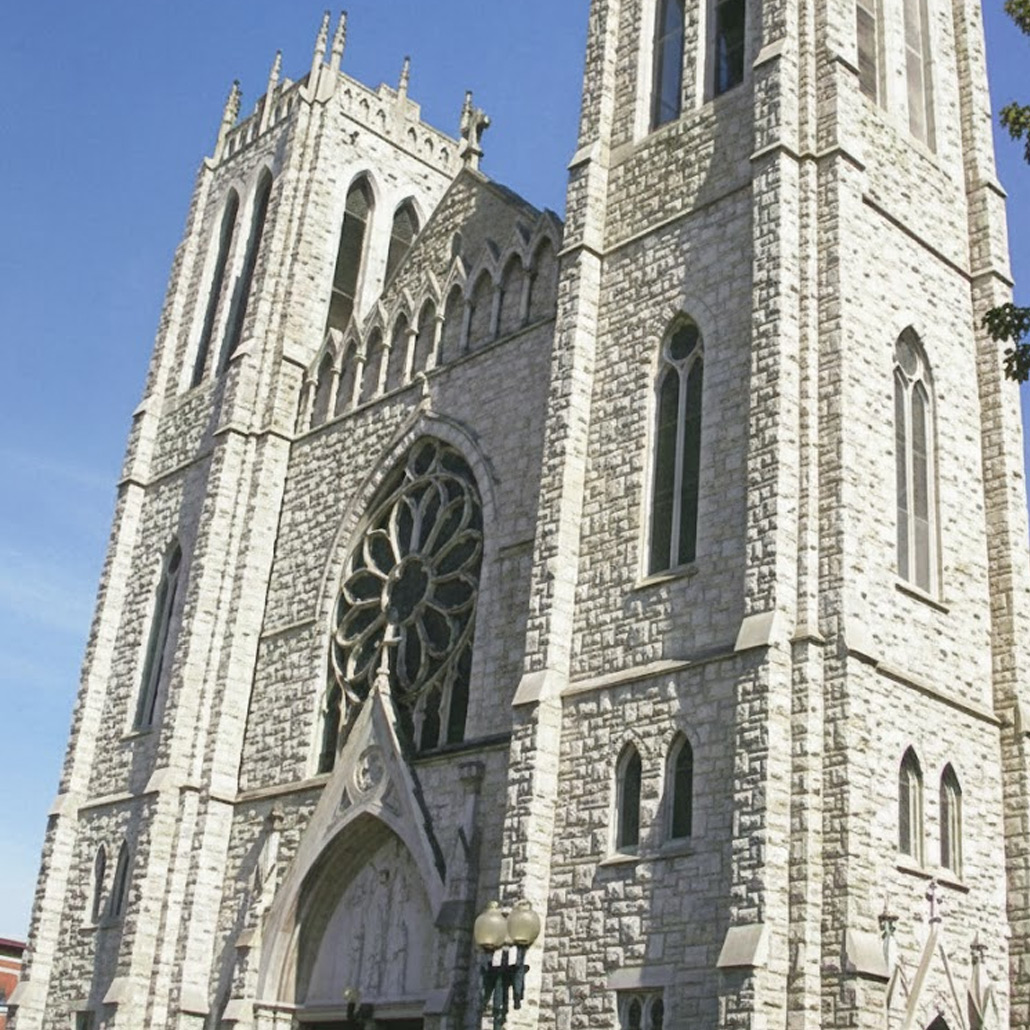 Close up of steeple repair